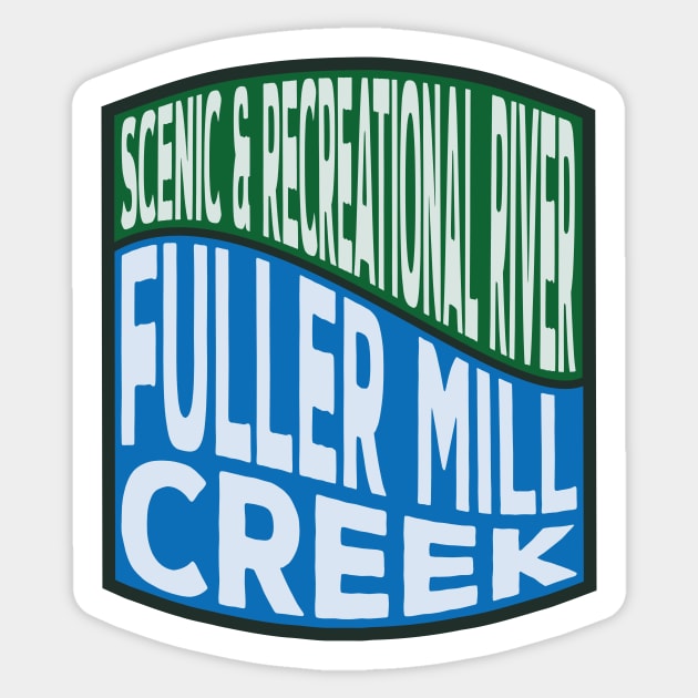 Fuller Mill Creek Scenic and Recreational River Wave Sticker by nylebuss